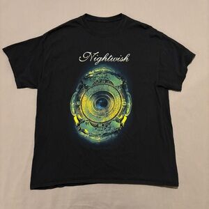 Nightwish Decade North‎ America 2018 Tour Shirt Black Large Y2K Grunge Gothic